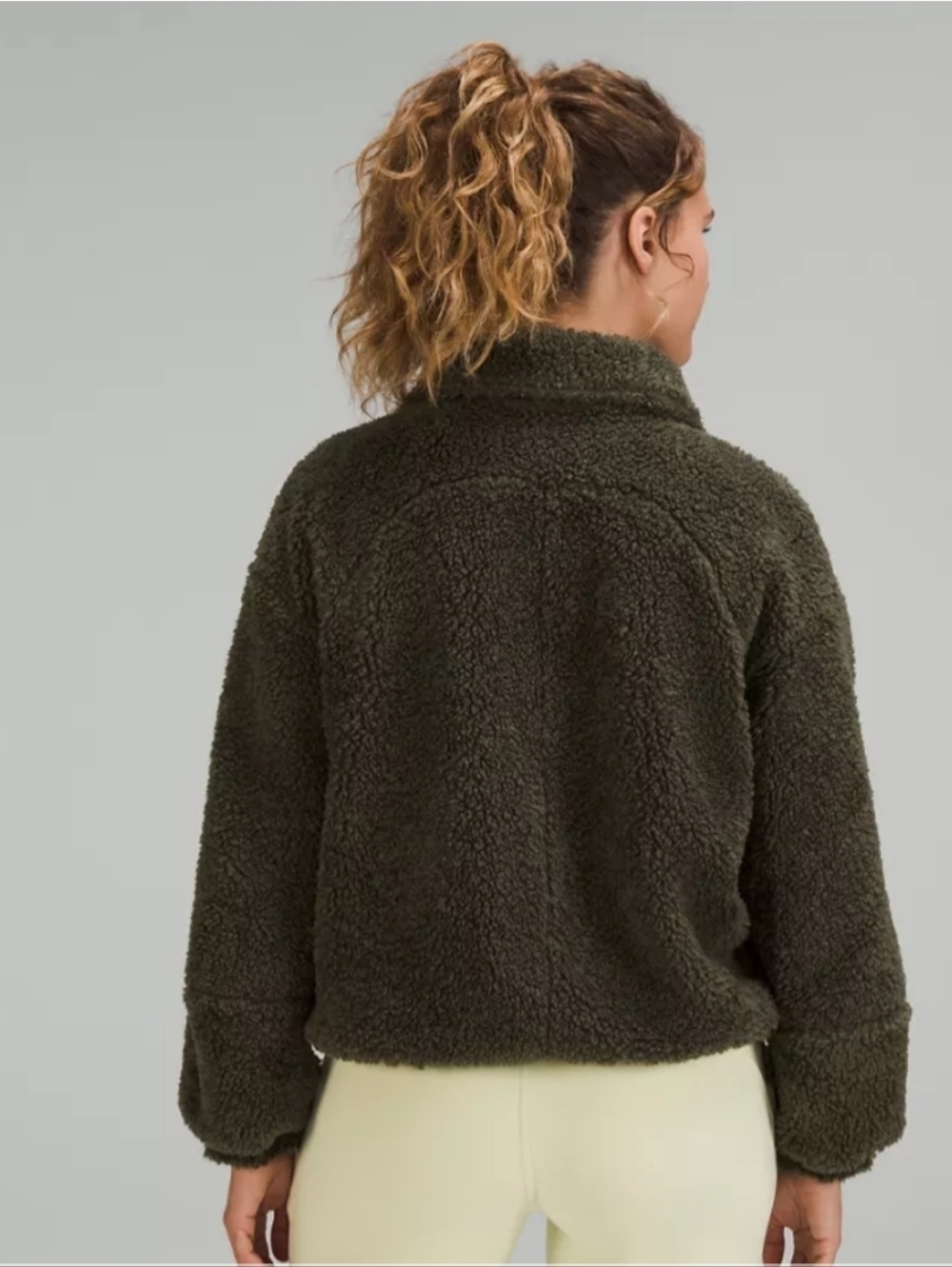 Lululemon Olive Green Teddy Zip-Up Jacket - Picture 8 of 10
